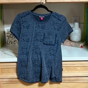 Vince Camuto blouse; MEDIUM; faded blue
